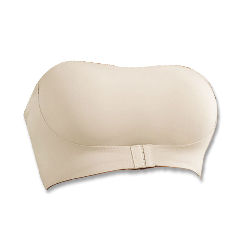 Strapless front-clasp tube top