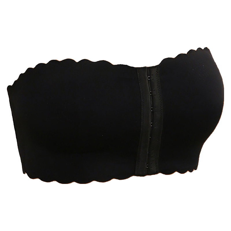 Hot Girl front-clasp push-up ruffled tube top