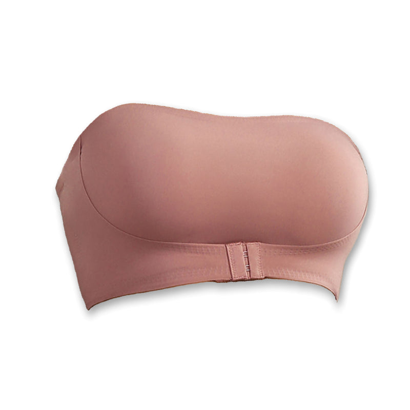 haut tube sans bretelles à fermeture avant