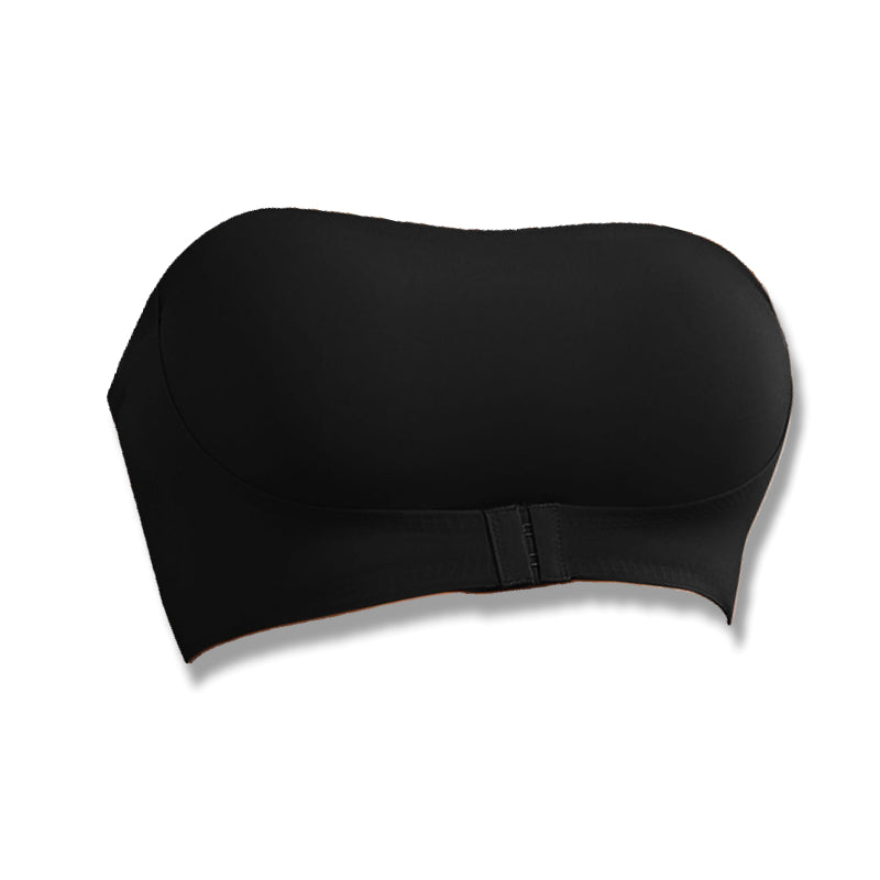 haut tube sans bretelles à fermeture avant